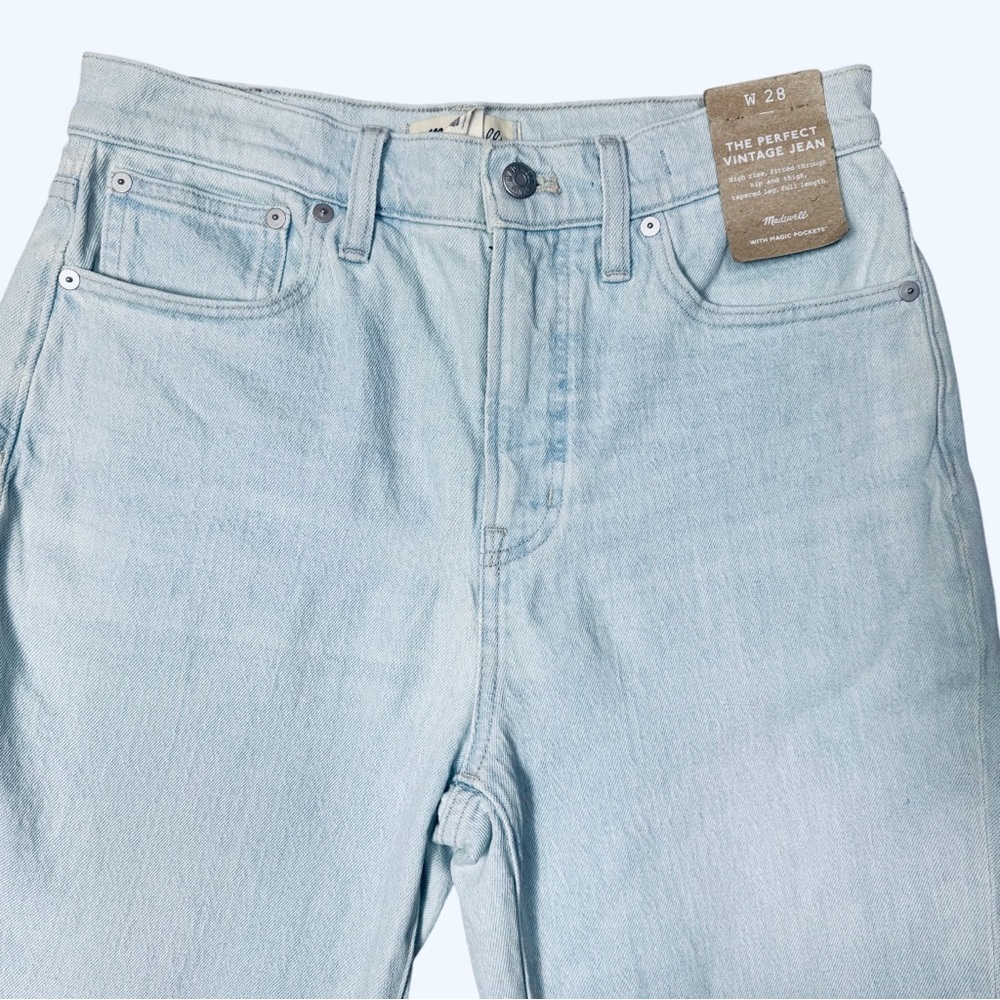 NWT New $128 Madewell The Perfect Vintage Cheshunt Wash Jeans Size 28 - Picture 5 of 10